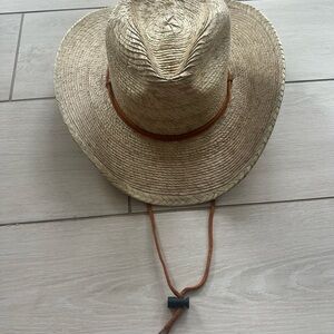 Straw Cowboy Hat with Chin Strap